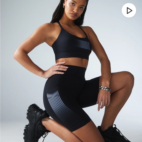 Savage X Fenty Black Caviar Three Piece Workout Set Bundle Trio - Picture 5 of 16